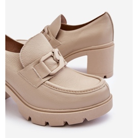 Lemar Elegantne cipele na stupu s bež Harmell ukrasom 1