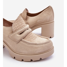 Lemar Arabell Cipele s debelom petom i platformom od antilopa svijetlo bež boje 1