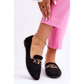 Vinceza Mokasine od antilopa od crne trske s ukrasnim elementom crno 1