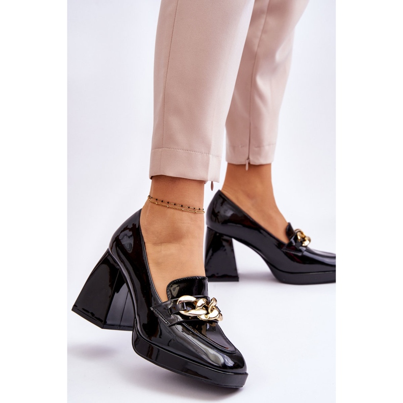 Vinceza Cipele na masivnu petu crne Nataly crno 2