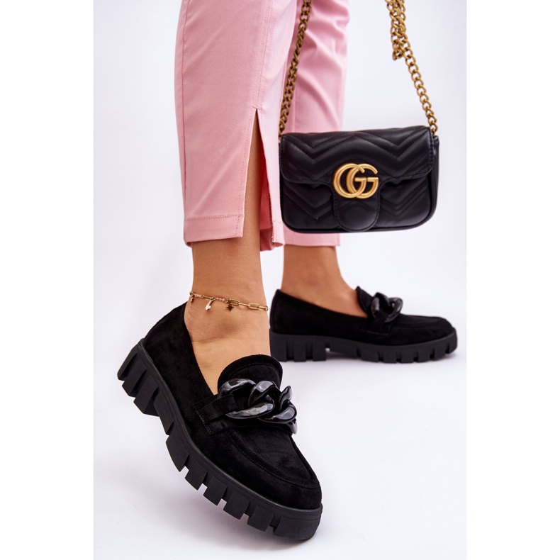 Vinceza Ženske natikače s platformom od brušene kože crne Bennett crna 2