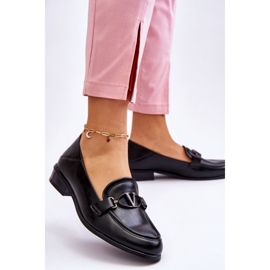 Vinceza Crne kožne natikače s ravnom petom Marra crno 2