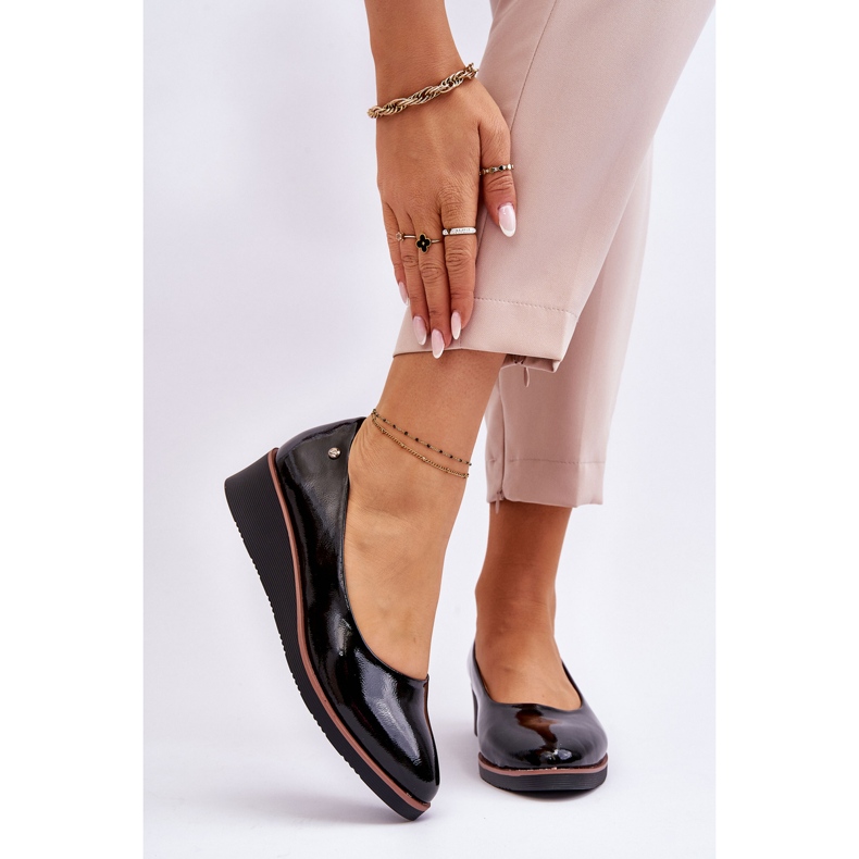 Vinceza Klasične lakirane kožne cipele na tanku crnu Paolu crno 1