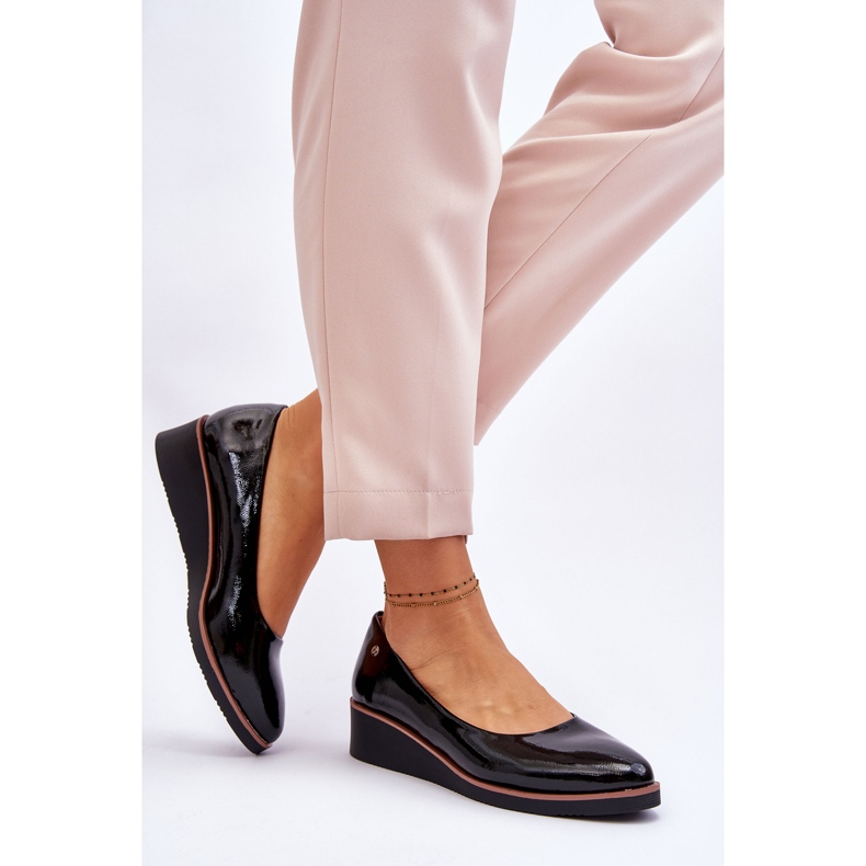 Vinceza Klasične lakirane kožne cipele na tanku crnu Paolu crna 2