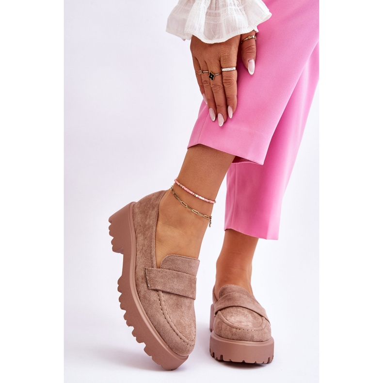 Vinceza Klasične mokasine od brušene kože Mokasine bež boje Corrin 1