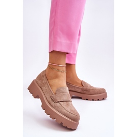 Vinceza Klasične mokasine od brušene kože Mokasine bež boje Corrin 2