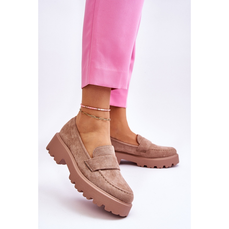 Vinceza Klasične mokasine od brušene kože Mokasine bež boje Corrin 2