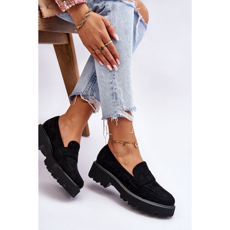 Vinceza Klasične natikače od brušene kože Black Corrin crno 2