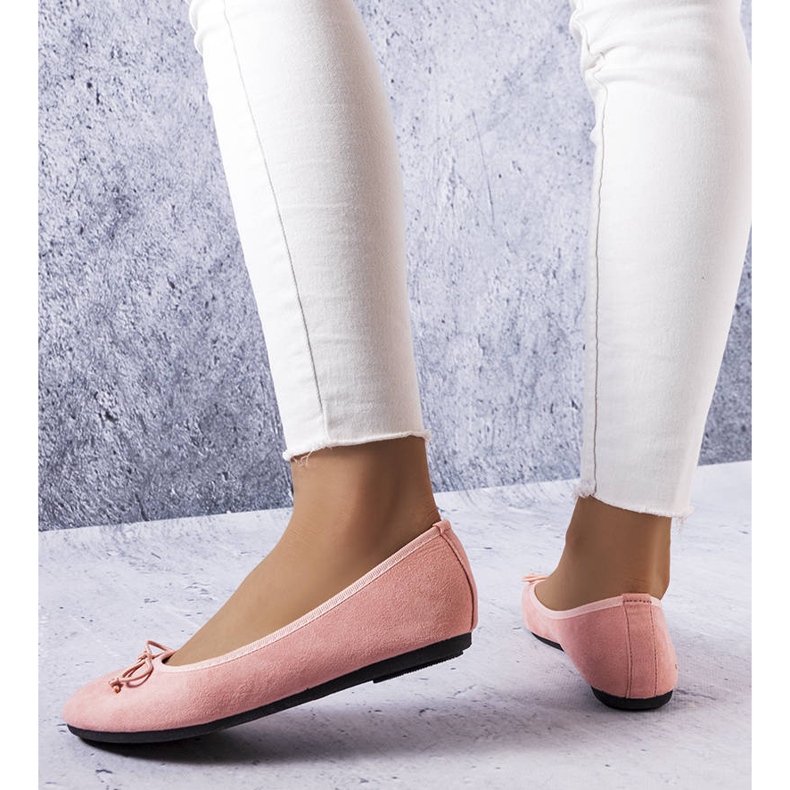 BM Ružičaste balerinke s Chandonnet mašnom ružičasta 1