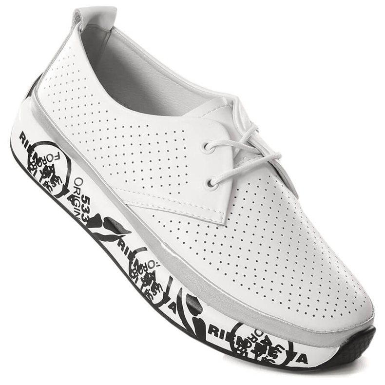 Ženske kožne cipele na platformu bijele T.Sokolski W23-29 bijela 1