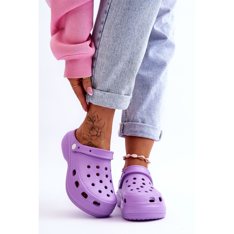 FS1 Ženske pjenaste papuče Crocs Purple Coline ljubičasta 1