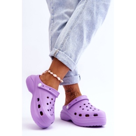 FS1 Ženske pjenaste papuče Crocs Purple Coline ljubičasta 2