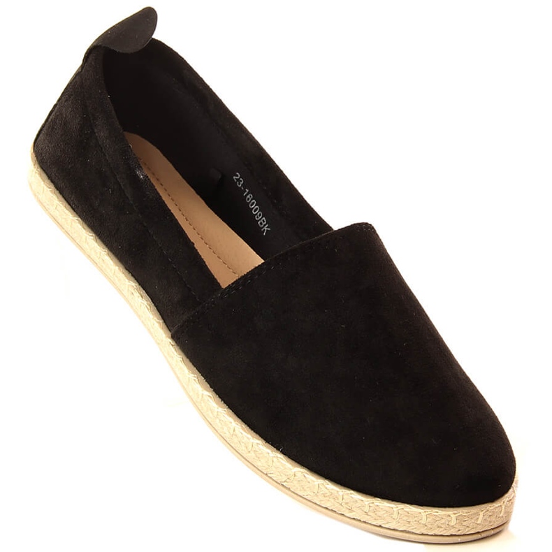 Ženske crne slip-on espadrile Potocki 16009 crno 1