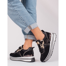 W. Potocki Ženske tenisice na vezanje Potocki crne crno 2