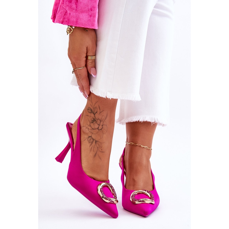 Moderne igle s ukrasom i cirkonima Fuchsia Alexia ružičasta 1