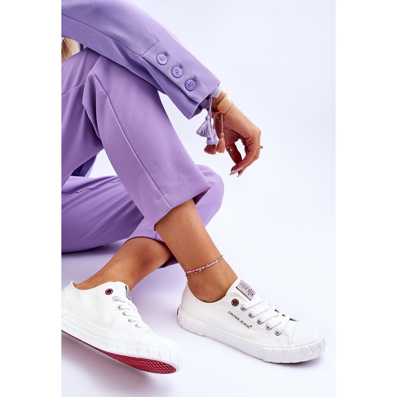 Klasične ženske tenisice Cross Jeans LL2R4052 Bijele bijela 1