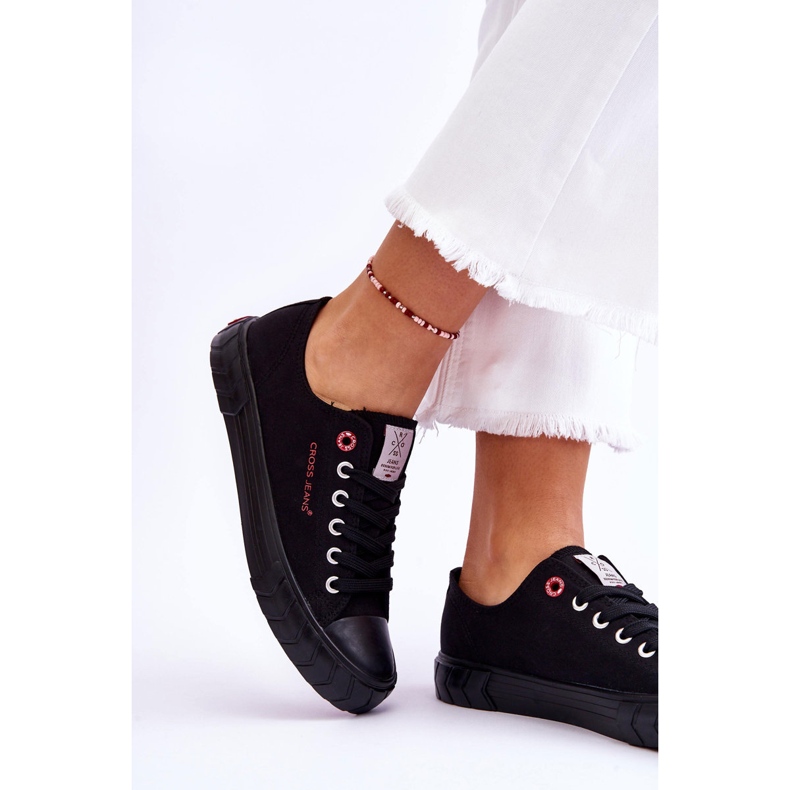 Klasične ženske tenisice Cross Jeans LL2R4051 crne crna 2