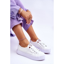 Ženske tenisice s platformom Cross Jeans LL2R4040 Bijele bijela 1