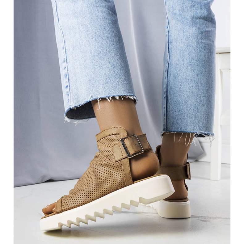 PA1 Smeđe otvorene sandale iz Beulaha bež 1