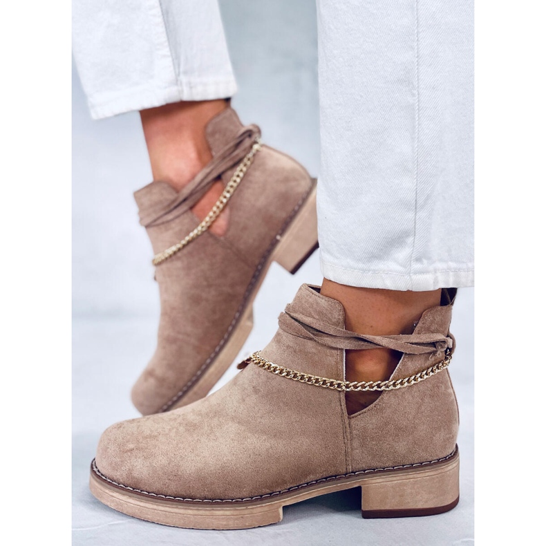 BM Proljetne izrezane čizme Sienna Khaki bež 2