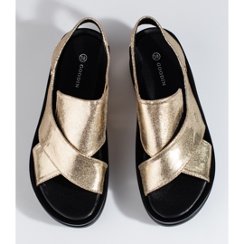 Ženske zlatne sandale na wedges Shelovet zlatni 2