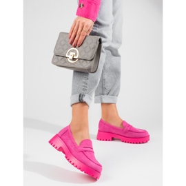 Ženske natikače na platformu Shelovet antilop roza ružičasta 1