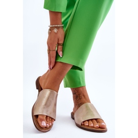 Zlatne zaklopke kože ženske kože zlatni 2