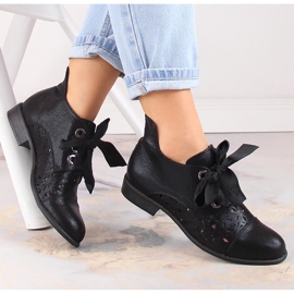 Ženske ažurne ravne crne čizme Jezzi ASA142-6A crno 1