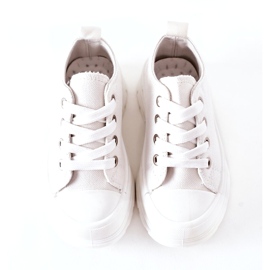 Dječje tenisice na bijeloj platformi bijela 3