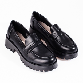 Elegantne crne loaferice na platformi Shelovet crna 1