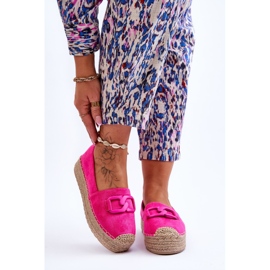 FI1 Ženske klasične espadrile s platformom Fuchsia Maurine ružičasta 1