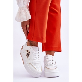 Ženske kožne leopard sportske cipele Bijele Nancey bijela 1