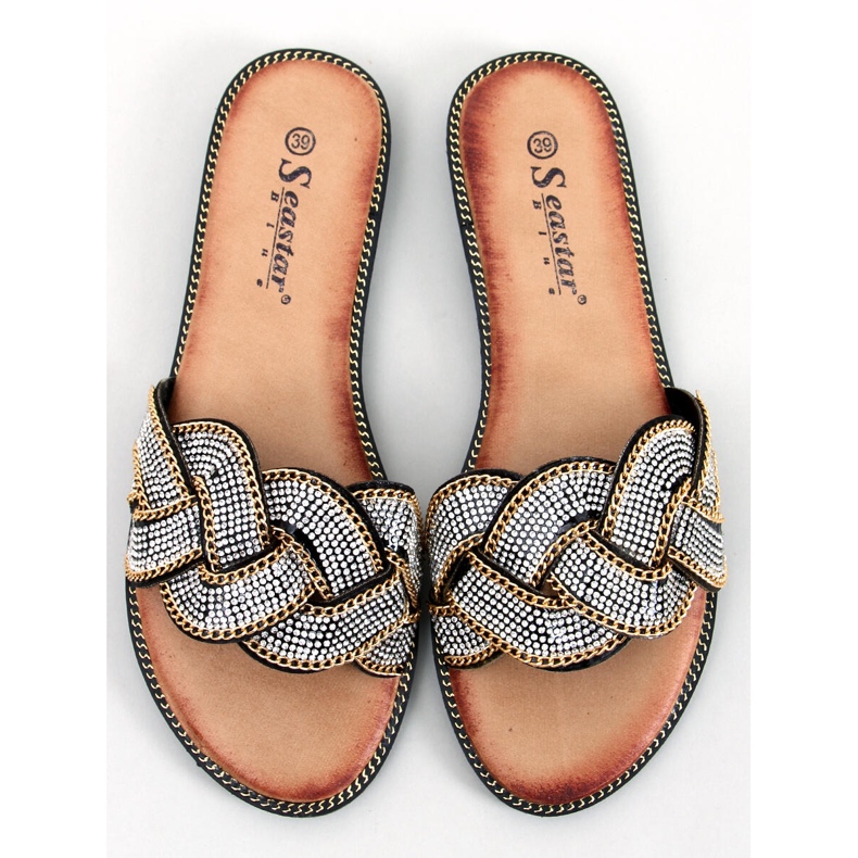 PA1 Magali crni klizači od cirkonija crna 1