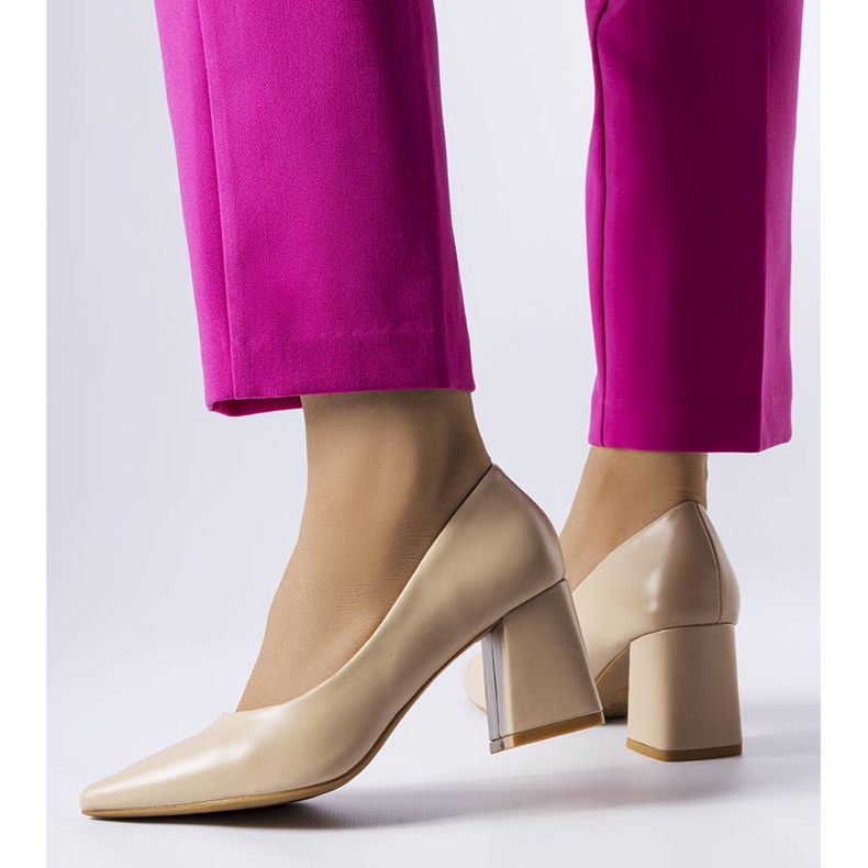 Fanchon bež cipele na štikle 1