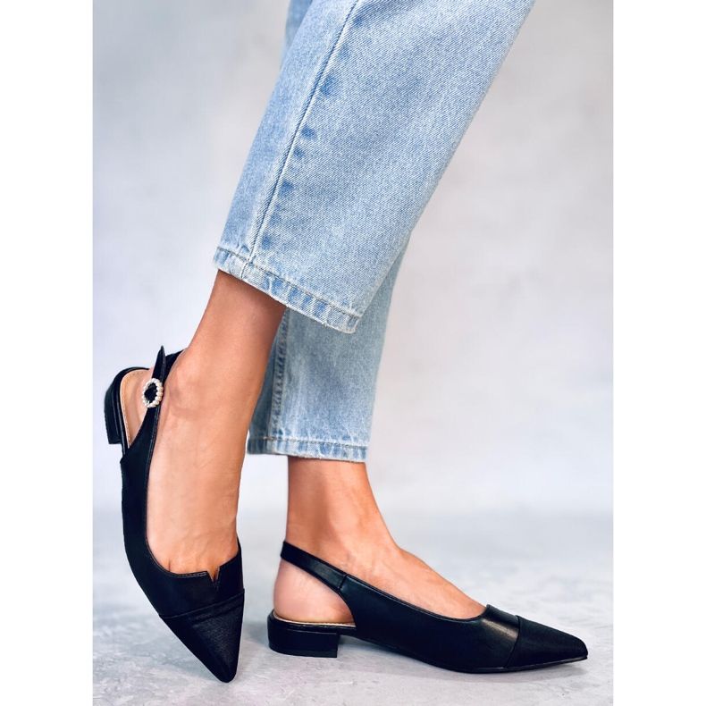 Seastar Balerinke s otvorenom petom Sanaz Black crna 1