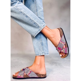 PA1 Rezai Fuchsia tobogani od pluta s perlama ružičasta 1