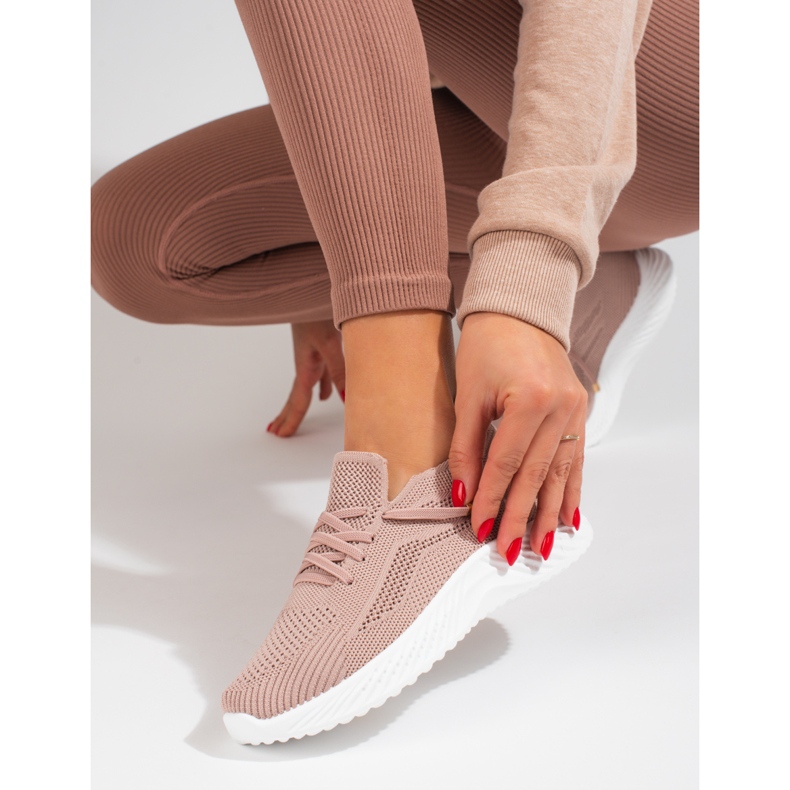 Ženske tekstilne sportske cipele Shelovet puder roza ružičasta 2