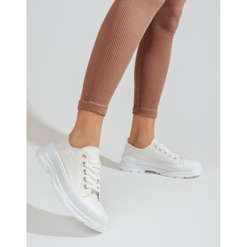 PA1 Ženske tenisice s platformom Shelovet bijele bijela 2