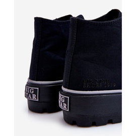 Visoke tekstilne tenisice s platformom Big Star LL274155 crne crna 1