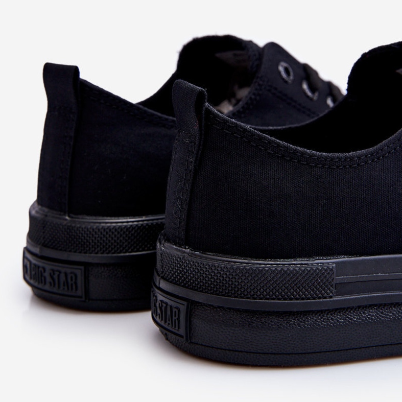 Big Star niske tenisice na vezanje LL274967 Crne crna 1