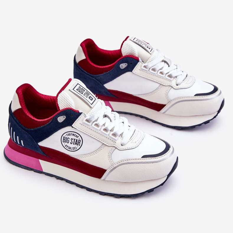 Tenisice Memory Foam System Big Star LL274369 Bijelo-Crvene bijela 1