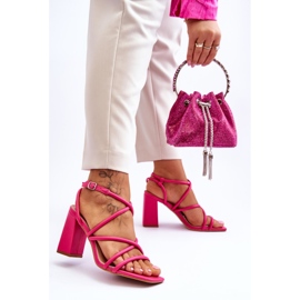FJ1 Klasične sandale na visoku petu Fuchsia Lucetta ružičasta 2