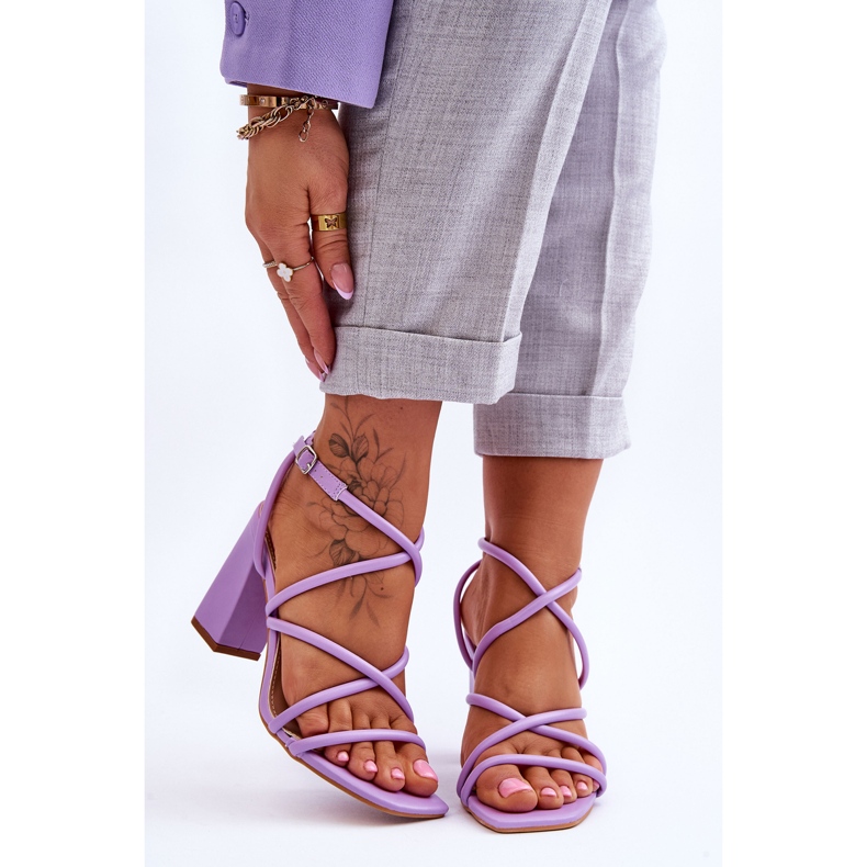 Klasične sandale na visoku petu Ljubičasta Lucetta 1