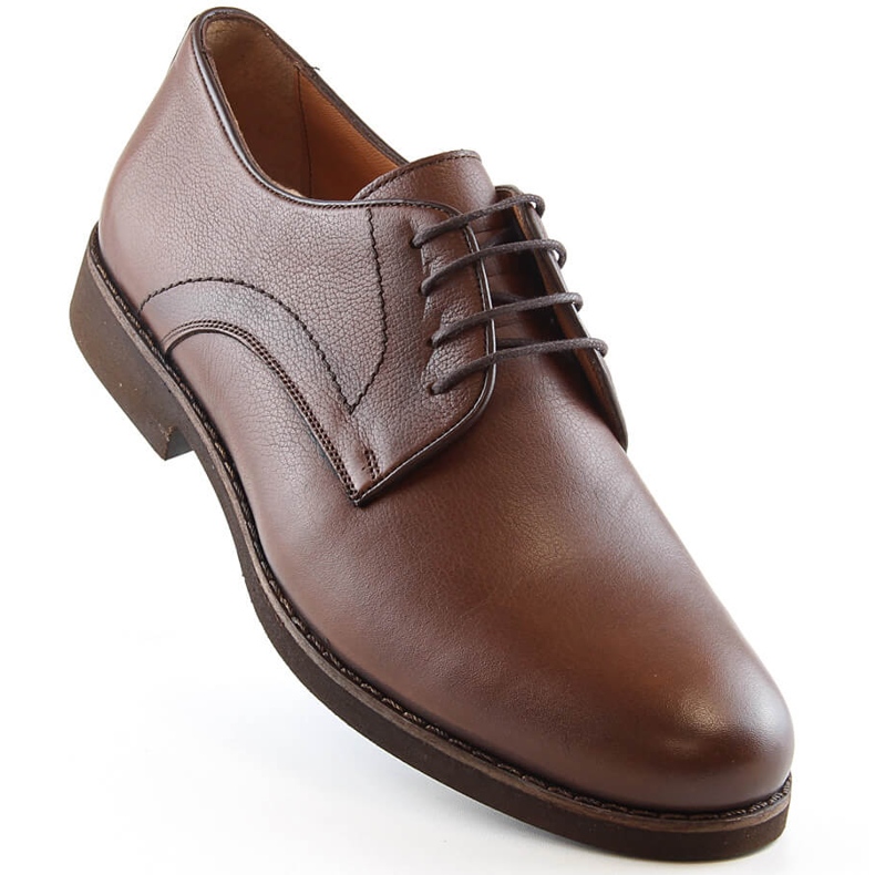 Muške smeđe kožne cipele na vezanje T.Sokolski W21-903 smeđa 1