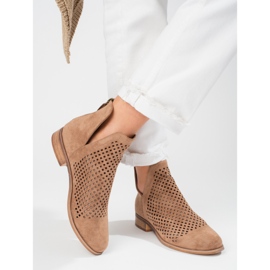 W. Potocki Ženske smeđe otvorene proljetne čizme Potocki smeđa 1