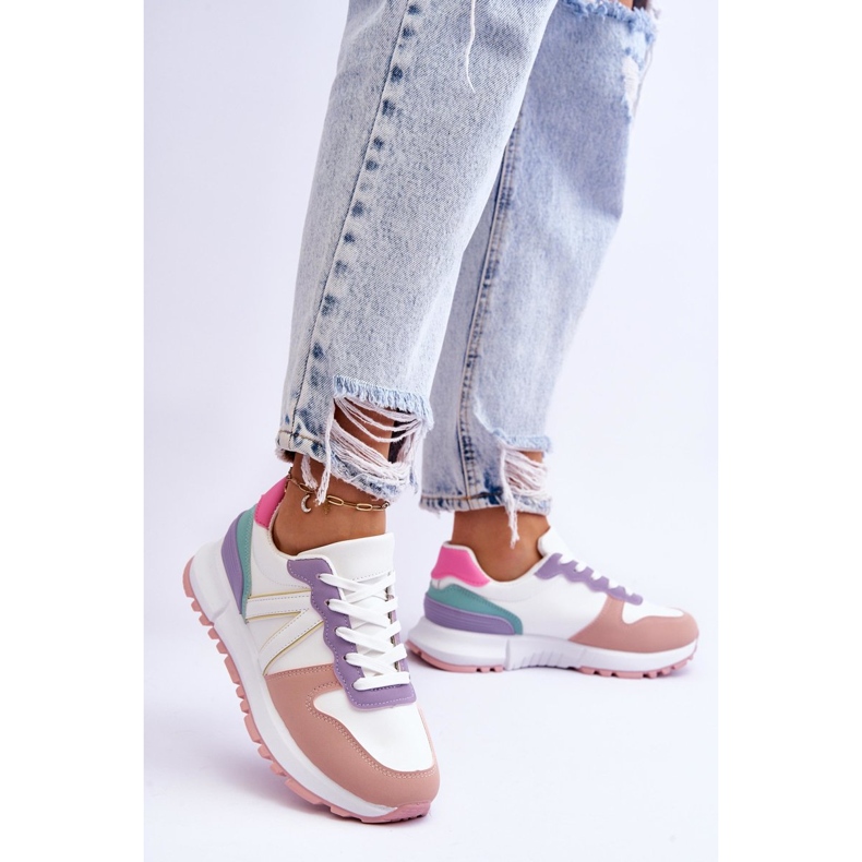 FB2 Ženske niske sportske cipele Multicolor Elliot bijela 2