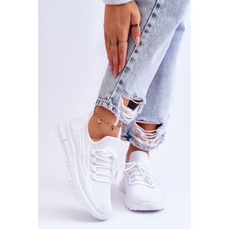 FB2 Ženske natikače Sportske tenisice White Rosett bijela 1