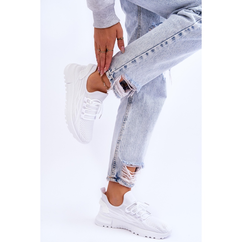 FB2 Ženske natikače Sportske tenisice White Rosett bijela 2