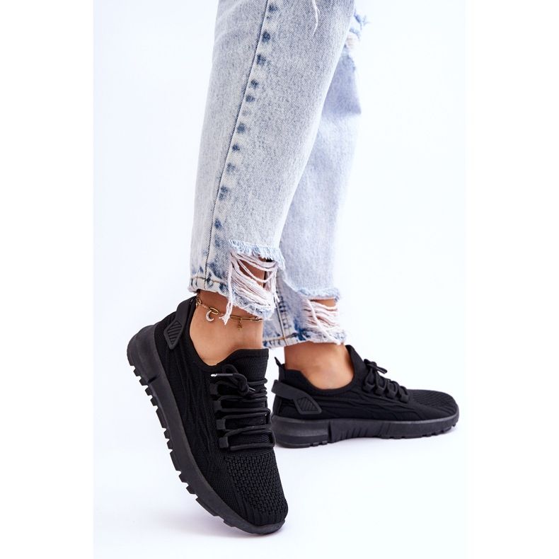 FB2 Ženske natikače sportske tenisice crne rozete crna 2