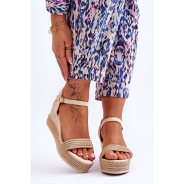 Klasične ženske sandale na tanku bež Malmo smeđa 1